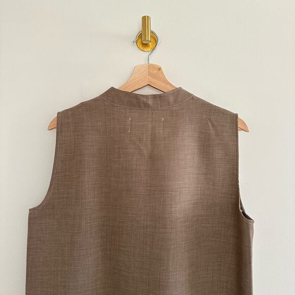 Hackwith Design House High Low Hem Sleeveless Mini Dress Brown M - Picture 8 of 8